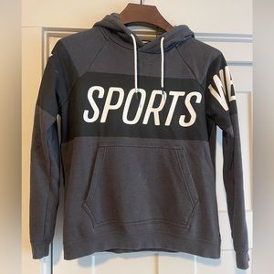 Graphic black/gray Nike hoodie- good used condition- M